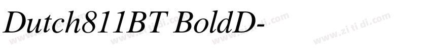 Dutch811BT BoldD字体转换